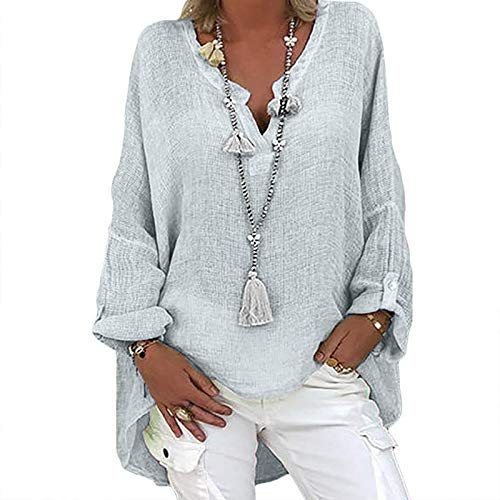 YJUU Tunika Damen Rot Ausschnitt Damen Asymmetrisch Shirt Pullover Damen Kleidung Sommer Vintage Pullover 90er Jeans Hosen Damen T Shirt Bedrucken Lassen Lange Blusen Damen Tunika Italienische Mode von YJUU