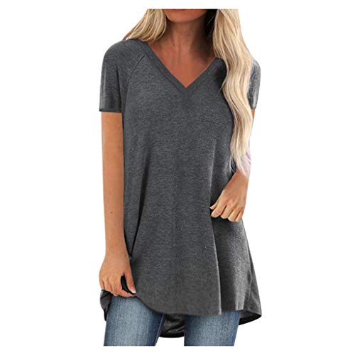 YJUU Tunika DunkelGrün Bluse Gummizug Langarmshirt Only Off Shoulder Shirt Tshirt Damen Shirtjacke Damen Hosen Damen Golf Amazon Blusen Tunika Kurzarm von YJUU