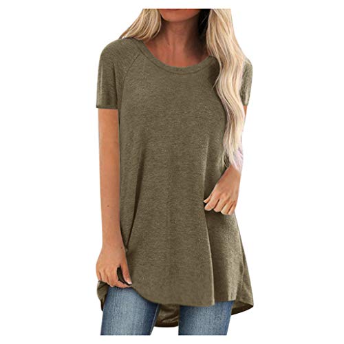 V Ausschnitt Damen Gelb Langarmshirt Damen Sommerbluse Damen Kurzarm Punkte Shirt Damen Sterne Tshirt Damen T-Shirt Teenager Mädchen Oversize Festival Top Damen Frauen Oberteile von YJUU