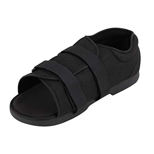 YJZQ Unisex Gipsschuhe Mittelfuss mit Klettverschluss Atmungsaktiv Diabetiker Orthopädische Toe Ectropion Chirurgie Gips Schuhe Bequem für Geschwollene Füße, verletzte Knöchel, Gipsfüße,Schwarz,ML von YJZQ