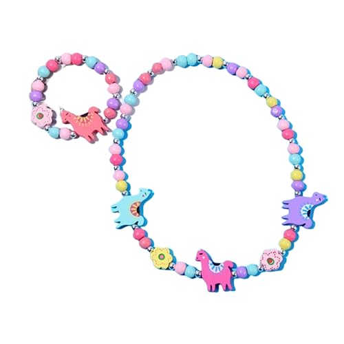 YKKJ Holz Kinder Schmuck Set,Einhorn Freundschaftsarmband Einhorn Perlen Halskette und Armband Geschenk für Mädchen Geburtstag Party Dress Up Kostüm Zubehör,Alpaka YKKJ Holz Kinder Schmuck Set,Einhorn Freundschaftsarmband Einhorn Perlen Halskette und Armband Geschenk für Mädchen Geburtstag Party Dress Up Kostüm Zubehör,Alpaka von YKKJ