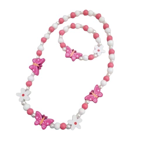 YKKJ Holz Kinder Schmuck Set,Einhorn Freundschaftsarmband Einhorn Perlen Halskette und Armband Geschenk für Mädchen Geburtstag Party Dress Up Kostüm Zubehör,Schmetterling YKKJ Holz Kinder Schmuck Set,Einhorn Freundschaftsarmband Einhorn Perlen Halskette und Armband Geschenk für Mädchen Geburtstag Party Dress Up Kostüm Zubehör,Schmetterling von YKKJ