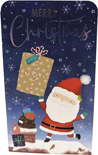 YLAB 1 x Weihnachts-Geldtasche mit Umschlag, multi, Weihnachtsmann (Geldbrieftasche Nr. 1) von YLAB