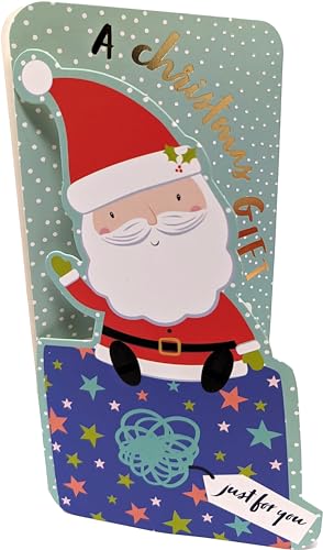 YLAB 1 x Weihnachts-Geldtasche mit Umschlag, multi, Weihnachtsmann (Geldbrieftasche Nr. 2) von YLAB