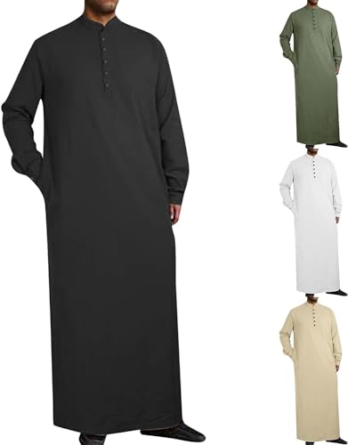 Kaftan Herren Gebetskleidung für Männer Burka Arabische Kleidung Herren Islamische Kleidung Herren Abaya Herren Gebetskleidung Robe Muslimische Kleider Herren Thobe Gebetskleidung Männer (d-Black, L) Kaftan Herren Gebetskleidung für Männer Burka Arabische Kleidung Herren Islamische Kleidung Herren Abaya Herren Gebetskleidung Robe Muslimische Kleider Herren Thobe Gebetskleidung Männer (d-Black, L) von YLLQXI