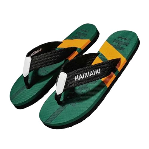 Flip-Flops Sommer Herren Ultraleicht EVA-Sohle Mode Bequeme Sandalen Flip-Flops, Greenish Orange, 39 EU von YLXCKGS