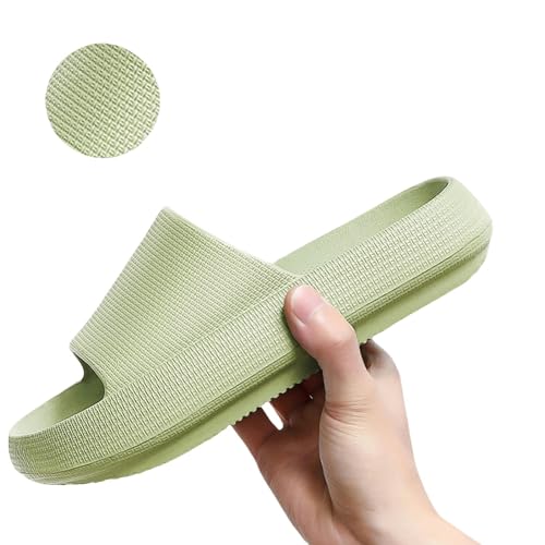 YLXCKGS Flip-Flops Dicke Untere Wolke Hausschuhe Männer Frauen Rutschfeste Badezimmer Zuhause Indoor Sandale Sommer Strand Outdoor Dias-C-Grün 3,6Cm-40-41 von YLXCKGS