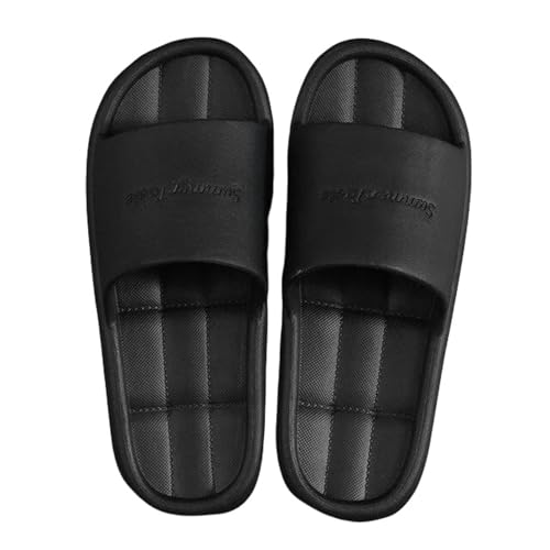 YLXCKGS Flip-Flops Dicke Untere Wolke Hausschuhe Männer Frauen Rutschfeste Badezimmer Zuhause Indoor Sandale Sommer Strand Outdoor Dias-Dünne Schwarze Folie-40-41 von YLXCKGS