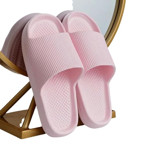 YLXCKGS Flip-Flops Einfachheit Streifen Männer Frauen Hausschuhe Eva Weiche Sohle Licht Sandalen Bad Anti-Rutsch Strand Flip-Flop-Rosa-36-37 von YLXCKGS