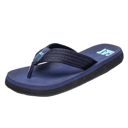 YLXCKGS Flip-Flops Flip-Flops Herren Outdoor Strandschuhe Atmungsaktiv Leichte Weiche Sohle Hausschuhe Rutschfeste Verschleißfeste Sandalen, blau, 43 EU von YLXCKGS