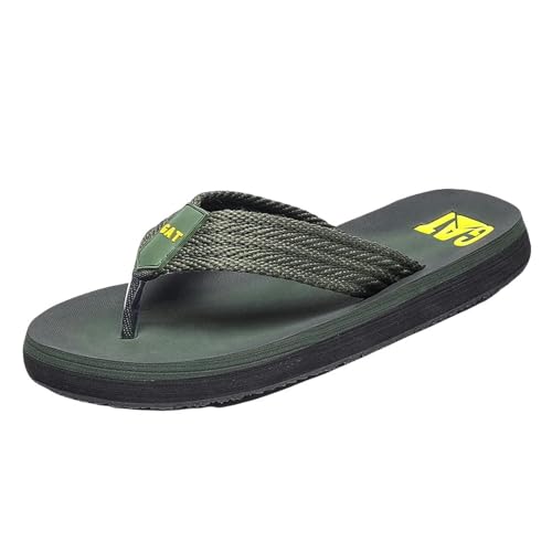 YLXCKGS Flip-Flops Flip-Flops Herren Outdoor Strandschuhe Atmungsaktiv Leichte Weiche Sohle Hausschuhe Rutschfeste Verschleißfeste Sandalen, grün, 42 EU von YLXCKGS