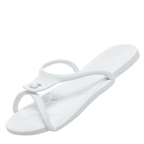 YLXCKGS Flip-Flops Frauen Faltbare Hausschuhe Männer Business Tragbare Dias Flip-Flops Leichte Home Sandalen Strand Outdoor Schuhe-Weiß-35-36 von YLXCKGS