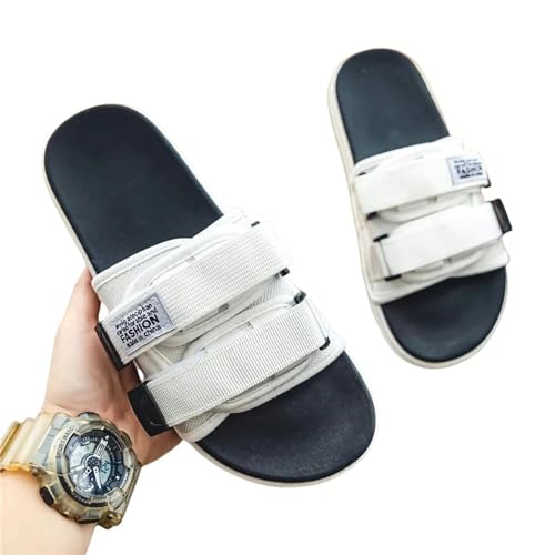 YLXCKGS Flip-Flops Herren Outdoor Hausschuhe Indoor Hausschuhe Rutschfeste Soft Bottom Hook Loop Hausschuhe Strand Sommer Sandalen Flip-Flop-Weiss-35 von YLXCKGS