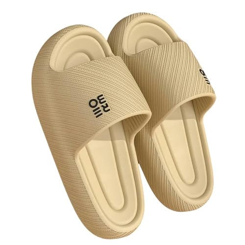 YLXCKGS Flip-Flops Männer Hausschuhe Dicke Plattform Licht Eva Weiche Schuhe Frauen Paare Zuhause Bad Anti-Rutsch Flip-Flops Strand Sandalen-A-Kaffee-36-37 von YLXCKGS