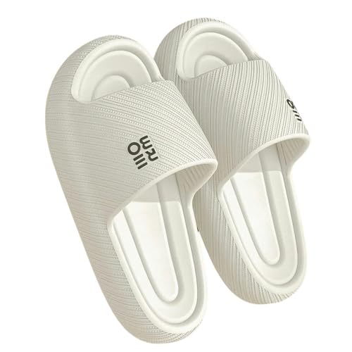 YLXCKGS Flip-Flops Männer Hausschuhe Dicke Plattform Licht Eva Weiche Schuhe Frauen Paare Zuhause Bad Anti-Rutsch Flip-Flops Strand Sandalen-A-Weiß-36-37 von YLXCKGS