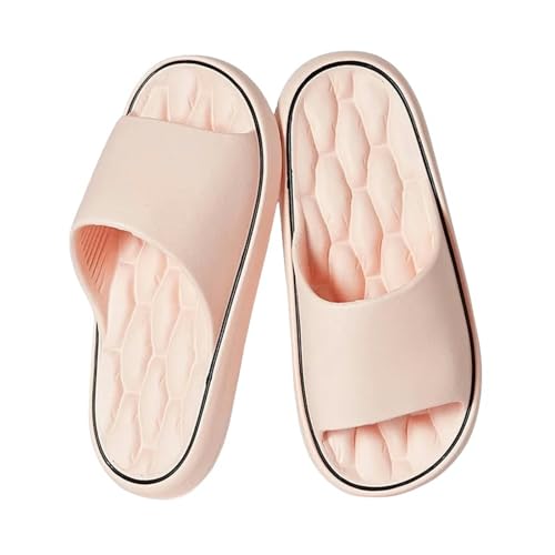 YLXCKGS Flip-Flops Männer Hausschuhe Dicke Plattform Licht Eva Weiche Schuhe Frauen Paare Zuhause Bad Anti-Rutsch Flip-Flops Strand Sandalen-B-Pink-36-37 von YLXCKGS