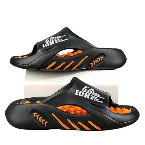 YLXCKGS Flip-Flops Männer Hausschuhe Massage Slip-On Plattform Hausschuhe Für Männer Schuhe Mode Outdoor Strand Anti-Rutsch Flip-Flops Sandalen-Schwarz-40-41 von YLXCKGS