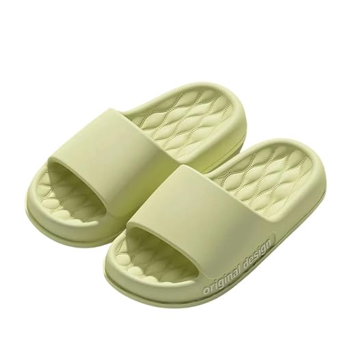 YLXCKGS Flip-Flops Männer Hausschuhe Sommer Strand Rutschen Dicke Sohle Frauen Badezimmer Anti-Rutsch Weiche Sandalen Mode Ultra-Light-Grün-44-45 von YLXCKGS