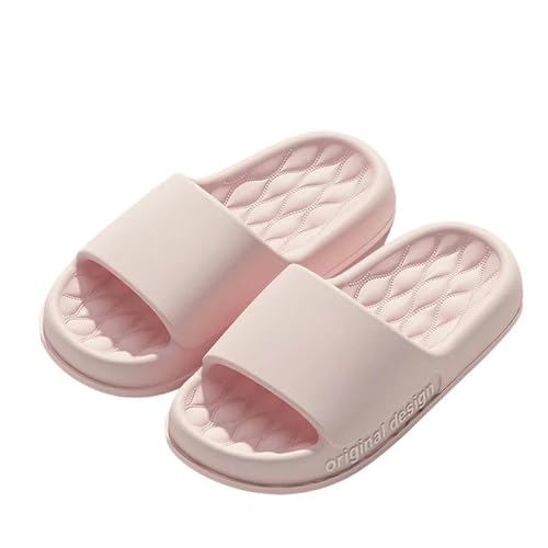 YLXCKGS Flip-Flops Männer Hausschuhe Sommer Strand Rutschen Dicke Sohle Frauen Badezimmer Anti-Rutsch Weiche Sandalen Mode Ultra-Light-Rosa-36-37 von YLXCKGS