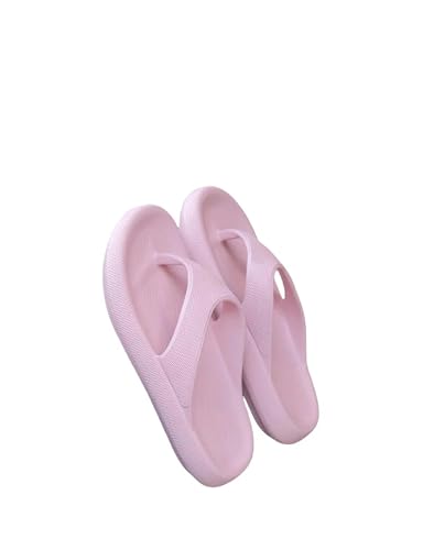 YLXCKGS Flip-Flops Sommer Badezimmer Haus Hausschuhe Weibliche Sommer Fuß Scheiße Gefühl Dick-Soled Flip-Flops Eva Toe Loafers-Rosa-40-41 von YLXCKGS