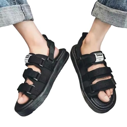 YLXCKGS Flip-Flops Sommer-Männer Sandalen Sandalen Pantoffeln Nicht Rutschfeindliche Watschuhe Strand Flip-Flops Weichstöckige Hausschuhe-Schwarz-37 von YLXCKGS