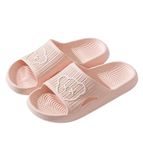 YLXCKGS Flip-Flops Sommerbadezimmer Haushaltsrückschlauche Flache Nicht-Rutschen, Cartoon Beach Damensandalen Im Innen- Und Außenbereich-Rosa-36 von YLXCKGS