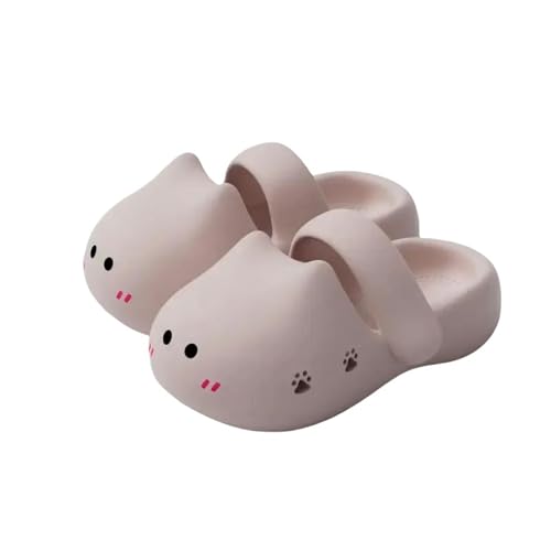 YLXCKGS Sandalen Damen Sommer Eva Non-Rutsch-Slipper Ladies Süße Katzen-Cartoon-Home Sandalen Weibliche Outwear Weicher Sohle Pumpe Schuhe-Rosa-36-37 von YLXCKGS