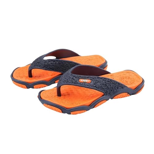 YLXCKGS Sandalen Damen Sommer Modemenschen Pantoffeln Leichte Sandalen Sommer Casual Flip Flops-Blau Orange-39 von YLXCKGS