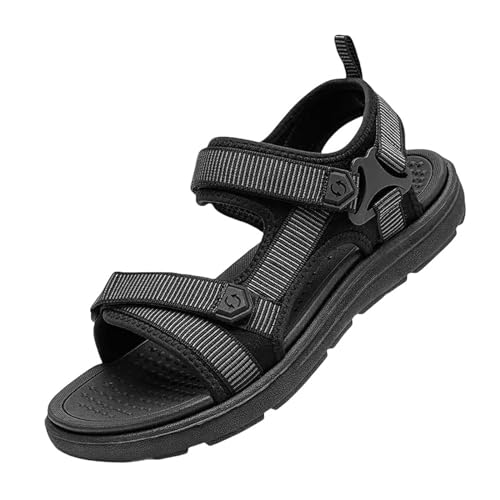 YLXCKGS Sandalen Damen Sommer Sandalen Männer Sommer Sandalen Leisure Beach Sandalen Männliche Sommerschuhe Leichte Outdoor -Freizeitschuhe- Schwarz-41 von YLXCKGS