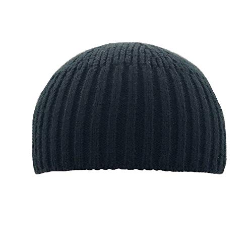 Fashion Fall Winter Strickmütze Totenkopf Kappe Sailor Cap Manschette Beanie Vintage für Männer Frauen, Ohne Rand; Schwarz, Einheitsgröße von YM YOUMU