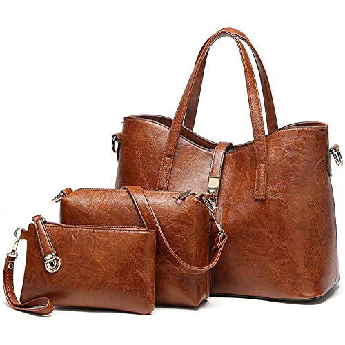 YNIQUE Handtasche Damen Groß Handtaschen Set Für Frauen Umhängetasche Taschen Shopper Reise Schultertasche 3-teiliges Set von YNIQUE