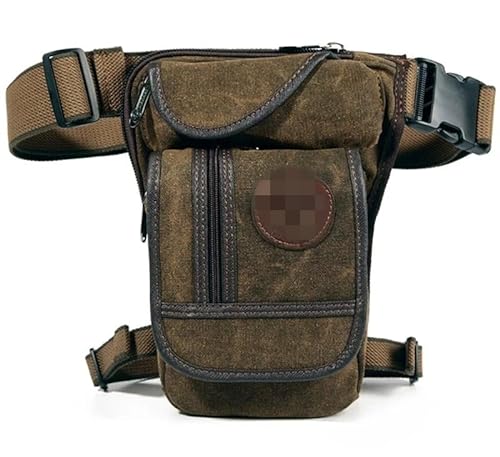 Beintasche,Beintasche Motorrad,Oberschenkeltasche Canvas/Nylon Herren Taille Taille Bein Sling Bag Motorrad Umhängetasche Crossbody Rider Straps Butt Männer Hüfte Geldbörse Tasche Oberschenkel Hosenta von YNZUNMY