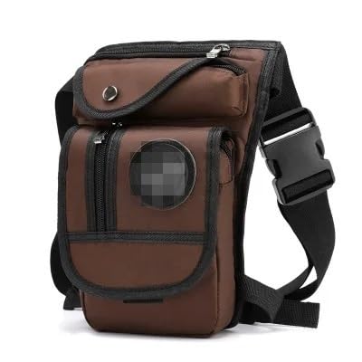 Beintasche,Beintasche Motorrad,Oberschenkeltasche Canvas/Nylon Herren Taille Taille Bein Sling Bag Motorrad Umhängetasche Crossbody Rider Straps Butt Männer Hüfte Geldbörse Tasche Oberschenkel Hosenta von YNZUNMY