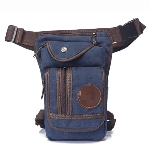 Beintasche,Beintasche Motorrad,Oberschenkeltasche Canvas/Nylon Herren Taille Taille Bein Sling Bag Motorrad Umhängetasche Crossbody Rider Straps Butt Männer Hüfte Geldbörse Tasche Oberschenkel Hosenta von YNZUNMY