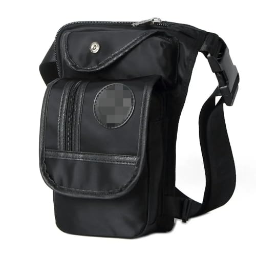 Beintasche,Beintasche Motorrad,Oberschenkeltasche Canvas/Nylon Herren Taille Taille Bein Sling Bag Motorrad Umhängetasche Crossbody Rider Straps Butt Männer Hüfte Geldbörse Tasche Oberschenkel Hosenta von YNZUNMY