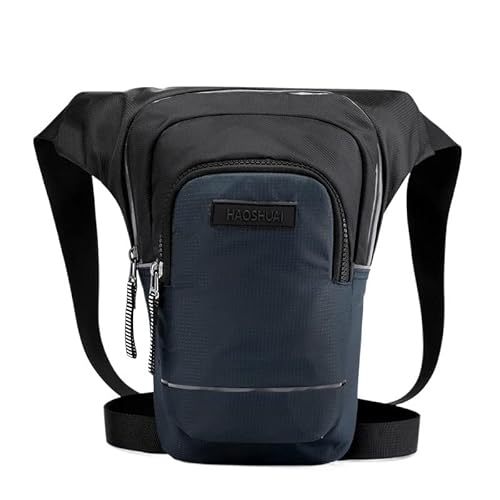 Beintasche,Beintasche Motorrad,Oberschenkeltasche Reflektierender Riemen, wasserdichte Nylon-Beintasche for Herren, Drop-Fanny-Hüfttasche, Motorrad-REIT-Taillen-Beintasche, Umhängetasche (Color : Dee von YNZUNMY