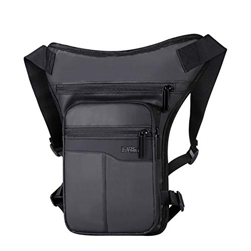 Beintasche,Beintasche Motorrad,Oberschenkeltasche wasserdichte Nylon-Beintasche for Herren, Oberschenkel, Hüfte, Bauch, Bauchtasche, Taille, Reisen, Reiten, Motorrad, Umhängetasche von YNZUNMY