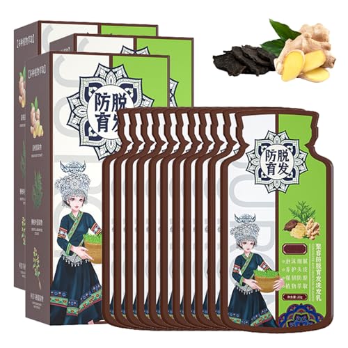 Ginger Plant Extract Anti-Hair Loss Hair Shampoo for Women Men - 10Pcs/Box (3Boxes) von YODAOLI