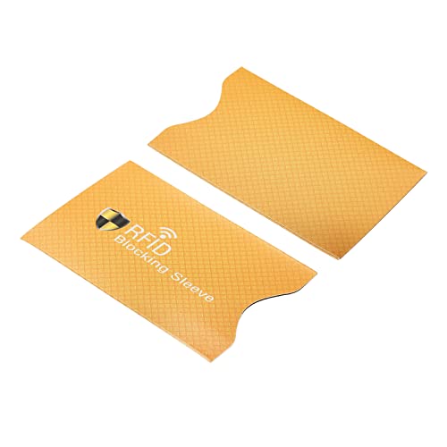 YOKIVE 10Stk RFID Kartenhalter Karte Hülse Verdicken | Kratzfest Ideal für Geschäft Karten Zugang Karten (Orange 3.46") von YOKIVE