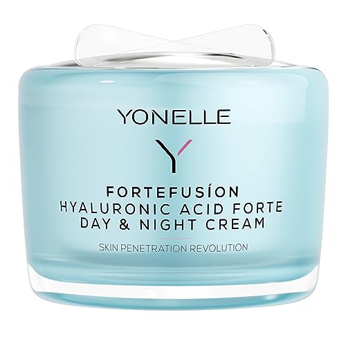 YONELLE Fortefusio Gesichtscreme mit Hyaluron - Tag und Nacht Creme - Moisturizer - Anti Aging Creme Frauen - Antifaltencreme Frauen mit Hyaluronsäure - Hyaluron Creme Gesicht - 55 ml von YONELLE