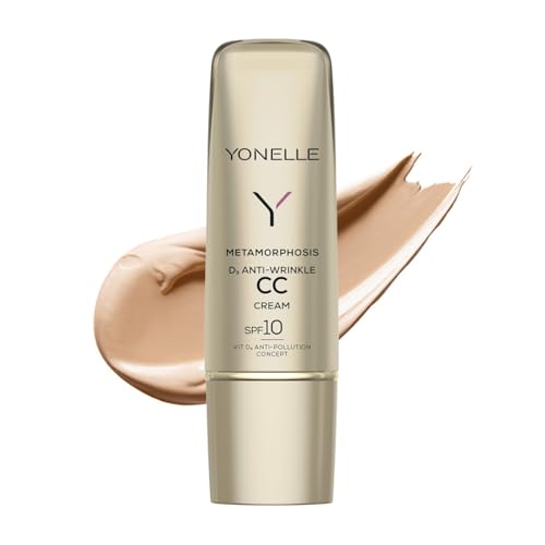 Yonelle CC Cream SPF10 - Anti Falten CC Creme - Serie Metamorphosis für Alle Hauttypen - Getönte Tagescreme mit Lichtschutzfaktor - Tinted Moisturizer mit LSF 10-2 Neutral - 50 ml von YONELLE