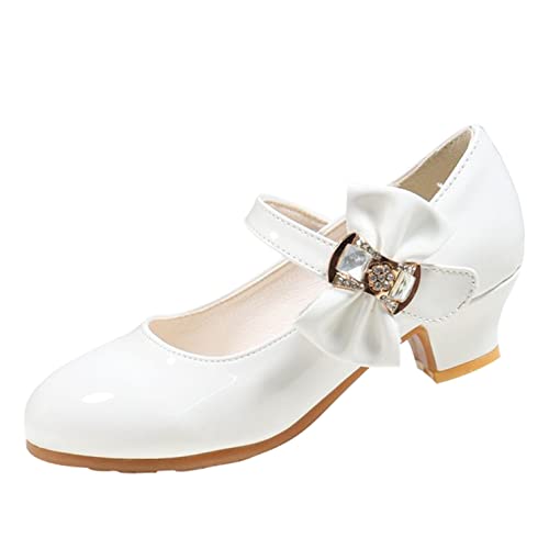 YOSICIL Mädchen Kinder Schuhe mit Absatz Heels Sandalen Prinzesinnenschuhe Ballerinas mit Schleifen für Hochzeit Cosplay Kindergarten Schule Festival Geschenk Geburtstag Weihnachten, Weiß, 28 YOSICIL Mädchen Kinder Schuhe mit Absatz Heels Sandalen Prinzesinnenschuhe Ballerinas mit Schleifen für Hochzeit Cosplay Kindergarten Schule Festival Geschenk Geburtstag Weihnachten, Weiß, 28 von YOSICIL