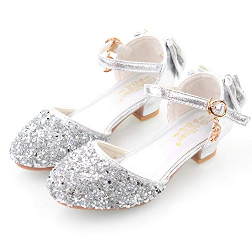YOSICIL Mädchen Prinzessin Schuhe ELSA Glitzer Sandalen Flamenco Schuhe Mädchen Partei Kristall Schuhe Bowknot Hochzeitsschuhe Festschuhe Karneval Halloween Weihnachten Party,Mode01 Silber,31 YOSICIL Mädchen Prinzessin Schuhe ELSA Glitzer Sandalen Flamenco Schuhe Mädchen Partei Kristall Schuhe Bowknot Hochzeitsschuhe Festschuhe Karneval Halloween Weihnachten Party,Mode01 Silber,31 von YOSICIL