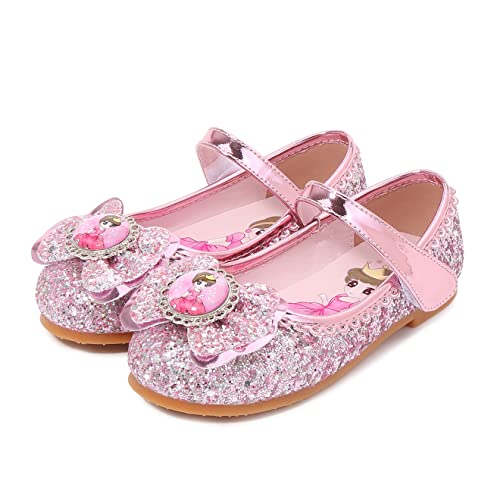 YOSICIL Mädchen Prinzessin ELSA Kristall Schuhe Frozen Eiskönigin Sandalen Partei Glitzer Pumps Festlich Ballerina Karneval Verkleidung Kinder Fashing Kostüm Zubehör, Rosa-1, 24 YOSICIL Mädchen Prinzessin ELSA Kristall Schuhe Frozen Eiskönigin Sandalen Partei Glitzer Pumps Festlich Ballerina Karneval Verkleidung Kinder Fashing Kostüm Zubehör, Rosa-1, 24 von YOSICIL