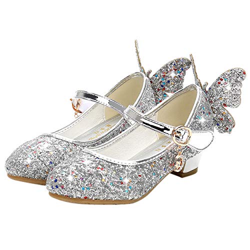 YOSICIL Mädchen Prinzessin Schuhe ELSA Schmetterling Schuhe mit Absatz Pailletten Glitzer Schuhe Kinder Ballerinas Hochzeitsschuhe Partei Festschuhe Karneval Halloween Weihnachten Party 26-38 YOSICIL Mädchen Prinzessin Schuhe ELSA Schmetterling Schuhe mit Absatz Pailletten Glitzer Schuhe Kinder Ballerinas Hochzeitsschuhe Partei Festschuhe Karneval Halloween Weihnachten Party 26-38 von YOSICIL