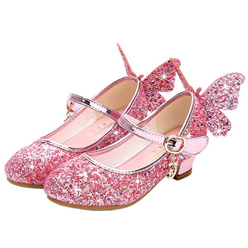 YOSICIL Mädchen Prinzessin Schuhe ELSA Schmetterling Schuhe mit Absatz Pailletten Glitzer Schuhe Kinder Ballerinas Hochzeitsschuhe Partei Festschuhe Karneval Halloween Weihnachten Party 26-38 YOSICIL Mädchen Prinzessin Schuhe ELSA Schmetterling Schuhe mit Absatz Pailletten Glitzer Schuhe Kinder Ballerinas Hochzeitsschuhe Partei Festschuhe Karneval Halloween Weihnachten Party 26-38 von YOSICIL