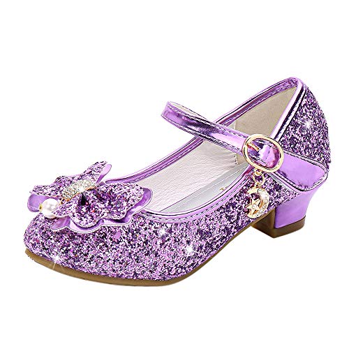 YOSICIL Mädchen Prinzessin Schuhe ELSA Schuhe mit Absatz Anhänger Kristall Schuhe Partei Glitzer Pumps Festliche Schuhe Karneval Party Aufführung Fasching Kostüm Zubehör Schuhe,Violett,37 YOSICIL Mädchen Prinzessin Schuhe ELSA Schuhe mit Absatz Anhänger Kristall Schuhe Partei Glitzer Pumps Festliche Schuhe Karneval Party Aufführung Fasching Kostüm Zubehör Schuhe,Violett,37 von YOSICIL