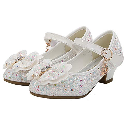 YOSICIL Mädchen Prinzessin Schuhe ELSA Schuhe mit Absatz Anhänger Kristall Schuhe Partei Glitzer Pumps Festliche Schuhe Karneval Party Aufführung Fasching Kostüm Zubehör Schuhe,Weiß,28 YOSICIL Mädchen Prinzessin Schuhe ELSA Schuhe mit Absatz Anhänger Kristall Schuhe Partei Glitzer Pumps Festliche Schuhe Karneval Party Aufführung Fasching Kostüm Zubehör Schuhe,Weiß,28 von YOSICIL