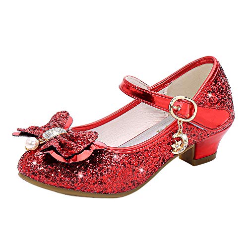 YOSICIL Mädchen Prinzessin Schuhe ELSA Schuhe mit Absatz Anhänger Kristall Schuhe Partei Glitzer Pumps Festliche Schuhe Karneval Party Aufführung Fasching Kostüm Zubehör Schuhe,Rot,30 YOSICIL Mädchen Prinzessin Schuhe ELSA Schuhe mit Absatz Anhänger Kristall Schuhe Partei Glitzer Pumps Festliche Schuhe Karneval Party Aufführung Fasching Kostüm Zubehör Schuhe,Rot,30 von YOSICIL