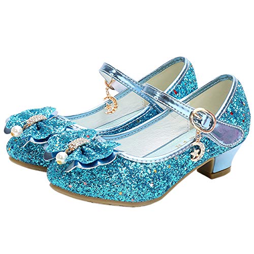 YOSICIL Mädchen Prinzessin Schuhe ELSA Schuhe mit Absatz Anhänger Kristall Schuhe Partei Glitzer Pumps Festliche Schuhe Karneval Party Aufführung Fasching Kostüm Zubehör Schuhe,Blau,27 YOSICIL Mädchen Prinzessin Schuhe ELSA Schuhe mit Absatz Anhänger Kristall Schuhe Partei Glitzer Pumps Festliche Schuhe Karneval Party Aufführung Fasching Kostüm Zubehör Schuhe,Blau,27 von YOSICIL